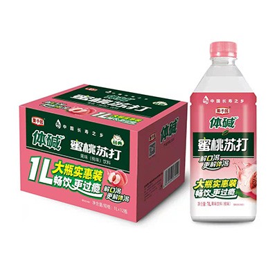 体碱蜜桃苏打水1L