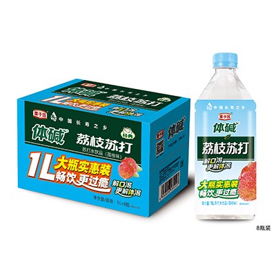 体碱荔枝苏打水1L