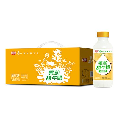 栗子园果粒甜牛奶黄桃味